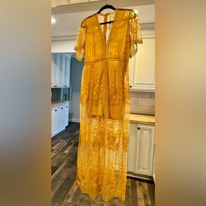 eleter brand lace maxi romper